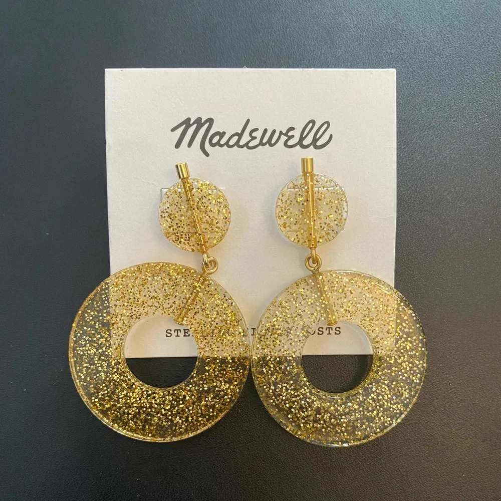 New Madewell circle statement earrings